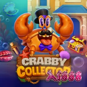 Interface do slot Crabby Collector com símbolos subaquáticos e medidor de progresso